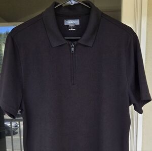 Alfani Quarter Zip Mens Polo Sz Med
